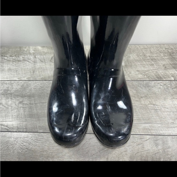Hunter Original Gloss Black Rain Women’s Waterproof Snow Winter Boots Size 9 - Picture 4 of 9
